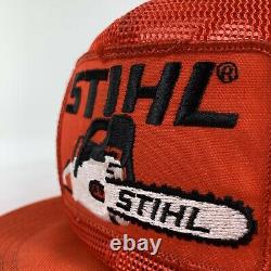 Vintage Stihl Snapback Trucker Hat Mesh Big Patch Cap K Produits USA
