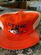 Vintage Stlhl Chainsaw Orange Mesh Snapback Trucker Cap Hat Patch K-brand Usa