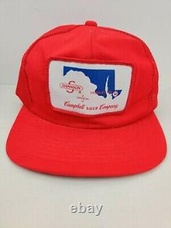 Vintage Swanson Campbell Soup MD USA Trucker Hat Cap Snapback Nos Nwot
