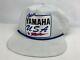 Vintage Team Yamaha Usa Racing Motorcycle Trucker Usa Snapback Hat Cap Blanc