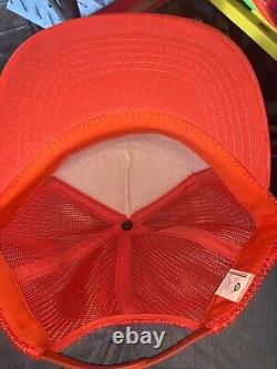 Vintage Très Rare 80s Tennessee Volontaires Orange Ncaa Trucker Cap Hat Snapback
