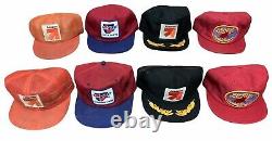Vintage Trucker Hat Lot (8) Snapback Cap Patch Mesh K-brand Louisville Plein Mesh