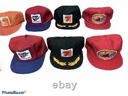 Vintage Trucker Hat Lot (8) Snapback Cap Patch Mesh K-brand Louisville Plein Mesh
