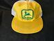 Vintage Yellow John Deere Snapback Mesh Trucker Hat Cap De Ferme / Louisville Mfg