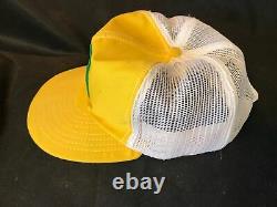 Vintage Yellow John Deere Snapback Mesh Trucker Hat Cap De Ferme / Louisville Mfg
