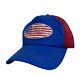 Von Néerlandais American Flag Patch Trucker Mesh Snapback Hat Cap