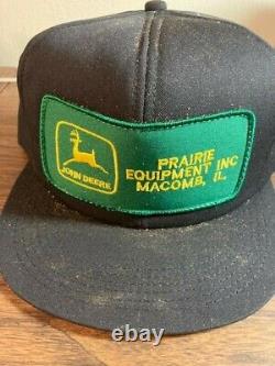 Vtg 80's John Deere Trucker Hat Snapback Big Patch Cap K Produits Nos Avectags