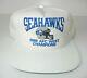 Vtg 80s 1988 Seattre Seahawks Afc West Champs Nfl Football Hat Team Trucker Cap