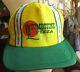 Vtg 80s Green/yellow Tombstone Pizza Mesh Snapback Trucker Hat Cap Osfa Usa