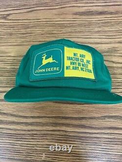 Vtg 80s K Produits John Deere Patch Snapback Trucker Hat Cap USA Green
