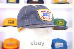 Vtg Ford Wilton Trucks Denim 1980s Trucker Hat/cap Snapback Rare Patch Promo Ltd