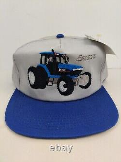 Vtg K Produits Sample Ford New Holland Genesis Trucker Hat Snapback Cap Vintage