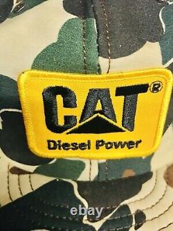 Vtg Louisville Mfg Etats-unis Tags Trucker Hat Snapback Cap Camo Cat Diesel Power Patch