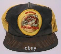 Vtg Membre In-fisherman Patch Trucker Hat K Produits Fabriqués Aux États-unis Cap Pêche
