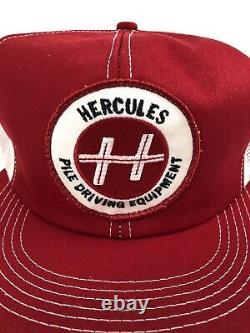 Vtg Nos Hercules Mesh Snapback Trucker Cap Hat Patch K Produits Made USA VV