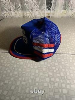 Vtg Pepsi Cola 3 Stripe Snapback Mesh Hat Trucker Cap Erie Pa Retro Made In USA