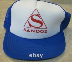 Vtg Tres Rare Sandoz Pharmaceuticals Hat / Cap Trucker / Snapback Lsd Albert Hoffman