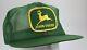 Vtg Usa Made John Deere Trucker Hat Snapback Cap Green Patch Mesh Louisville Mfg