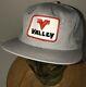 Vtg Valley 80s Usa K-produits Chapeau De Camionneur Gris Cap Snapback Feed Seed Ferming