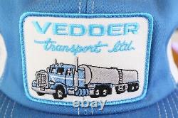 Vtg Vedder Transport Trucker Hat/cap K Produits Mesh Snapback 1970's Patch Rare