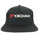 Vtg Yokohama Pneus Hat Racing Logo K-produits Usa Snap Back Casquette De Camionneur De Baseball