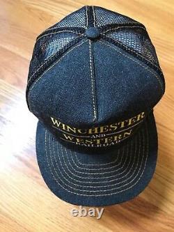 Winchester Et Western Railroad Vintage Cap Hat Dark Denim Snap Back