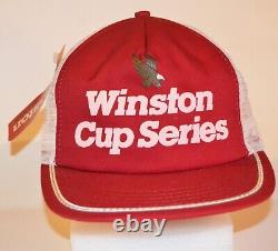 Winston Cup Series Nascar Vintage Snapback Chapeau De Camionneur Mesh Cap Avec Tags 1980's