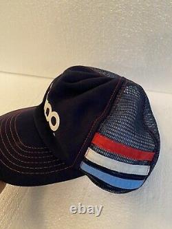 Zippo Made In USA Vintage Trucker Snapback Hat Cap Réglable Blue 3 Line Htf